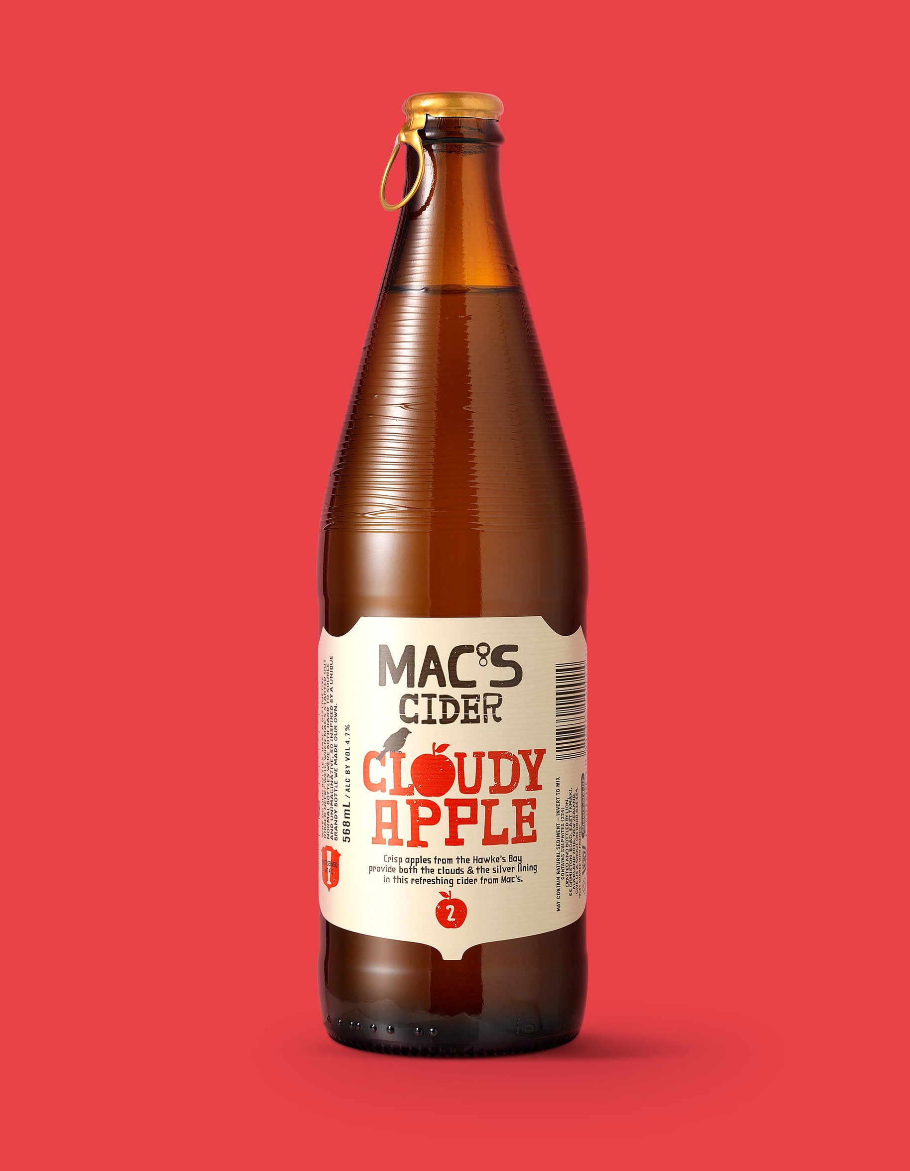 Macs Beer cloudy apple cider packaging