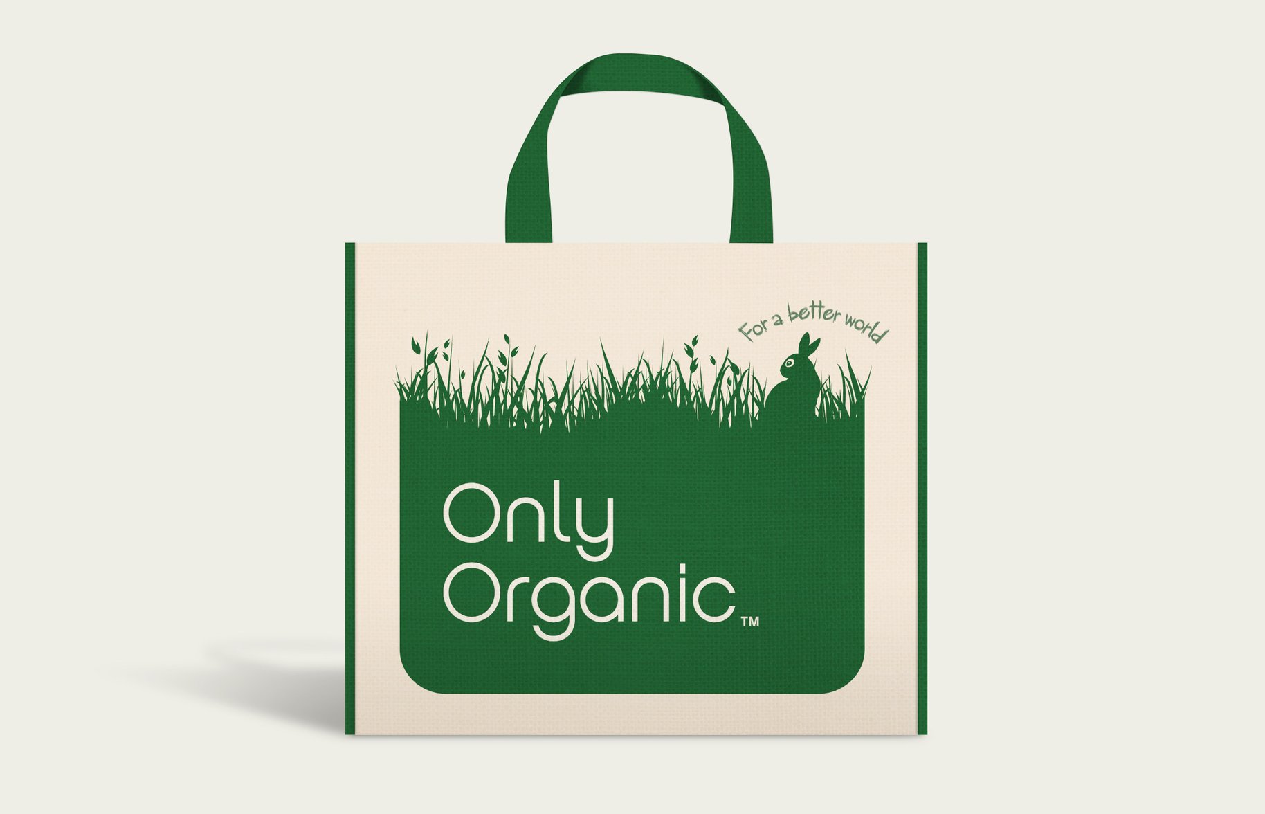Only Organic branded textured tote bag
