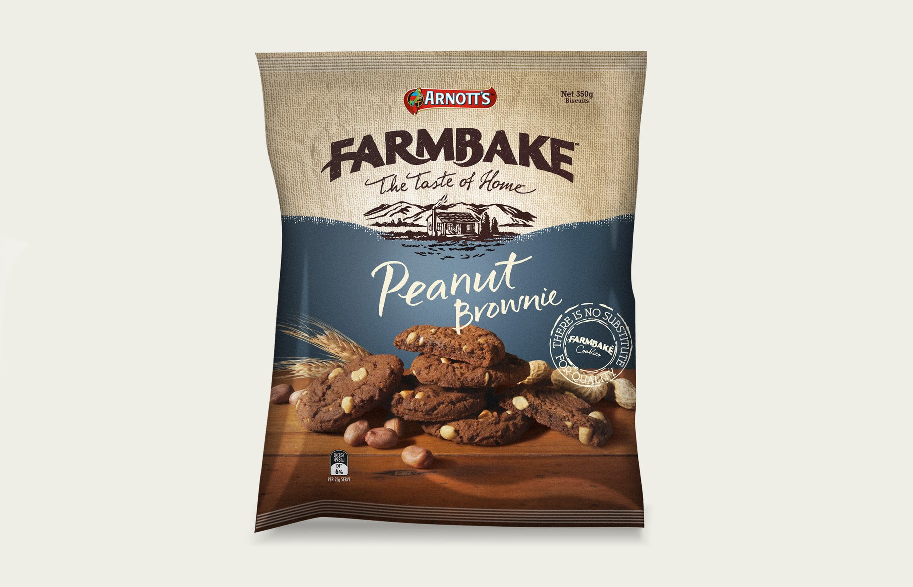 FarmBake Peanut Brownie Biscuits Packaging