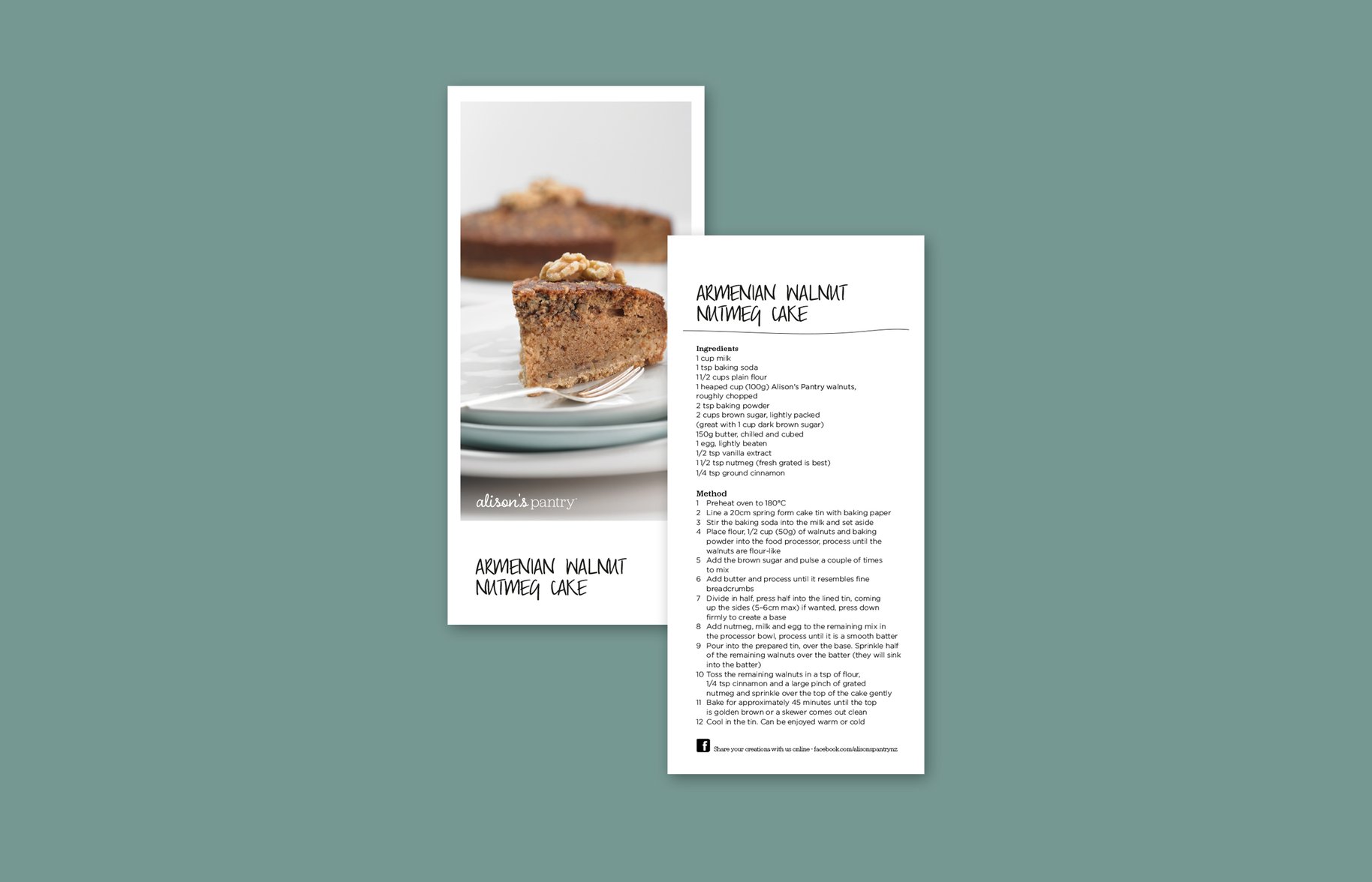Alison's Pantry recipe cards