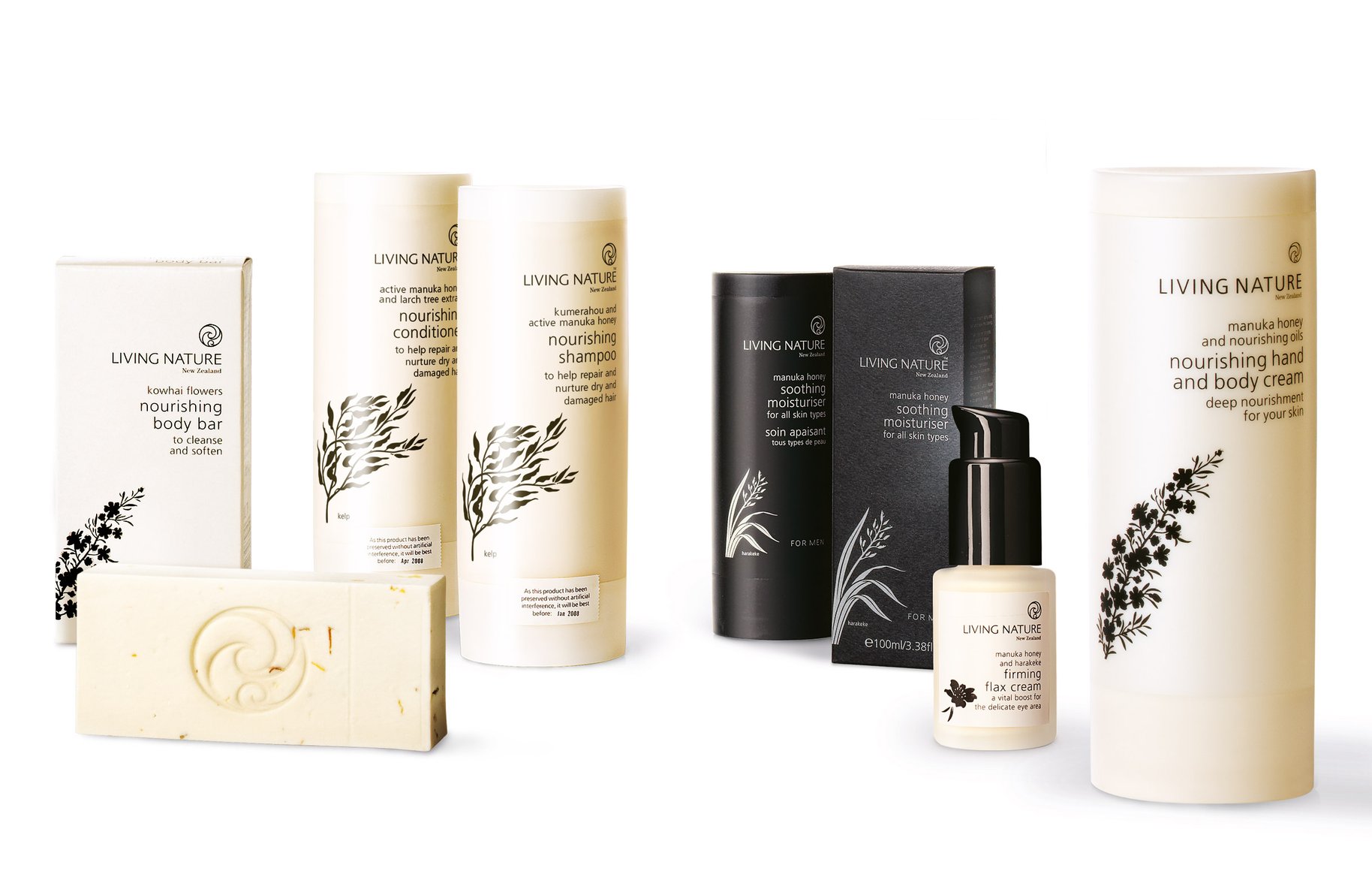 Living Nature product range packaging 