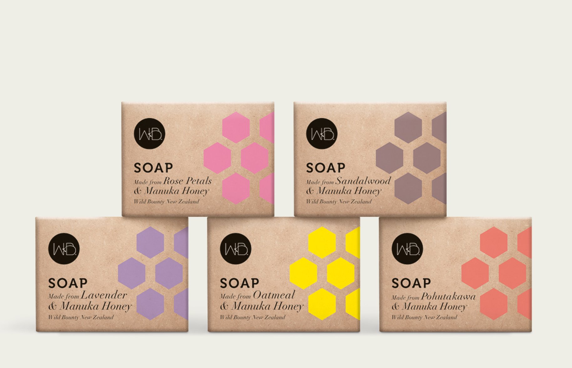 Wild Bounty soap range packaging