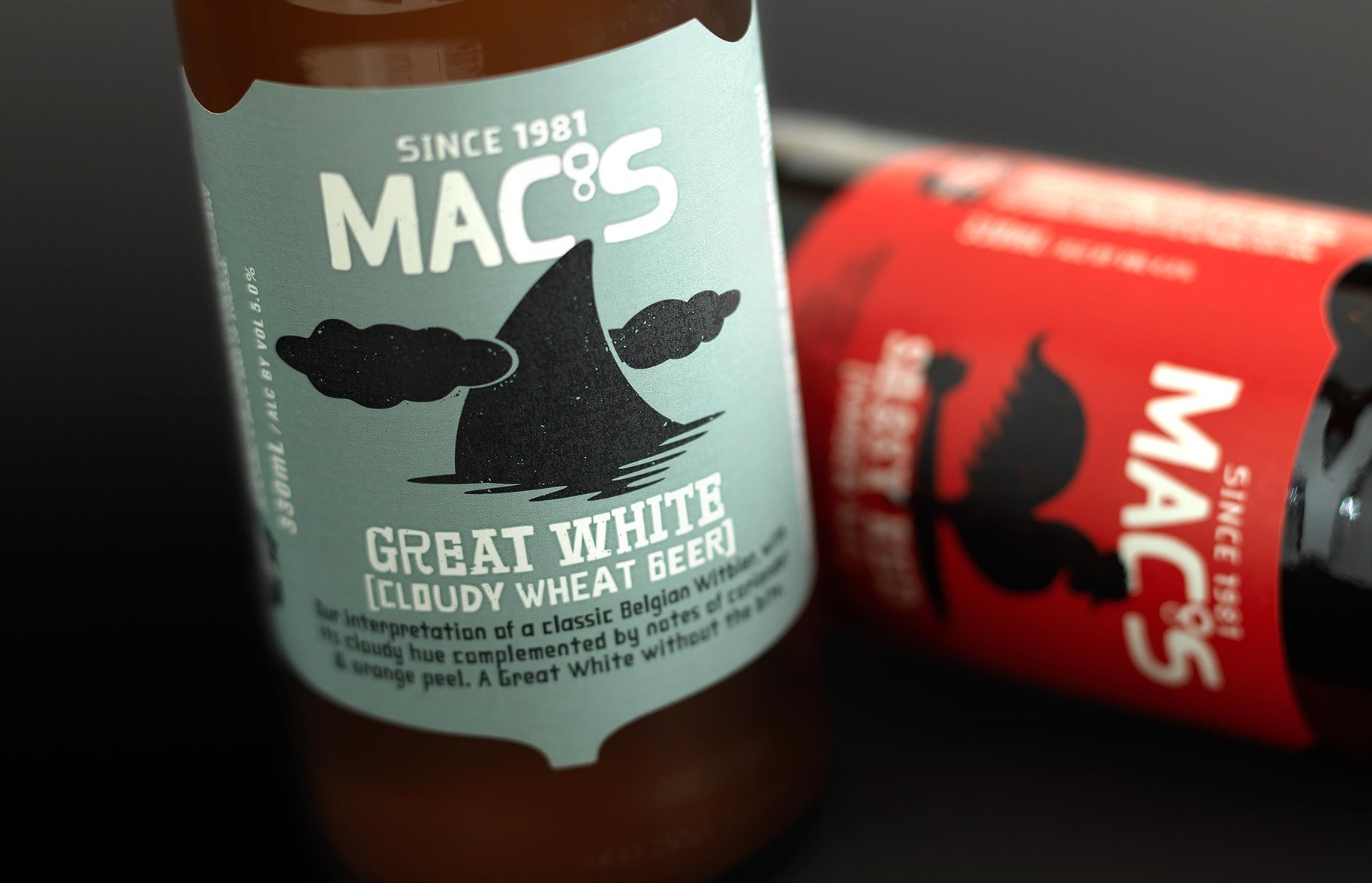 Macs Beer bottle details packaging