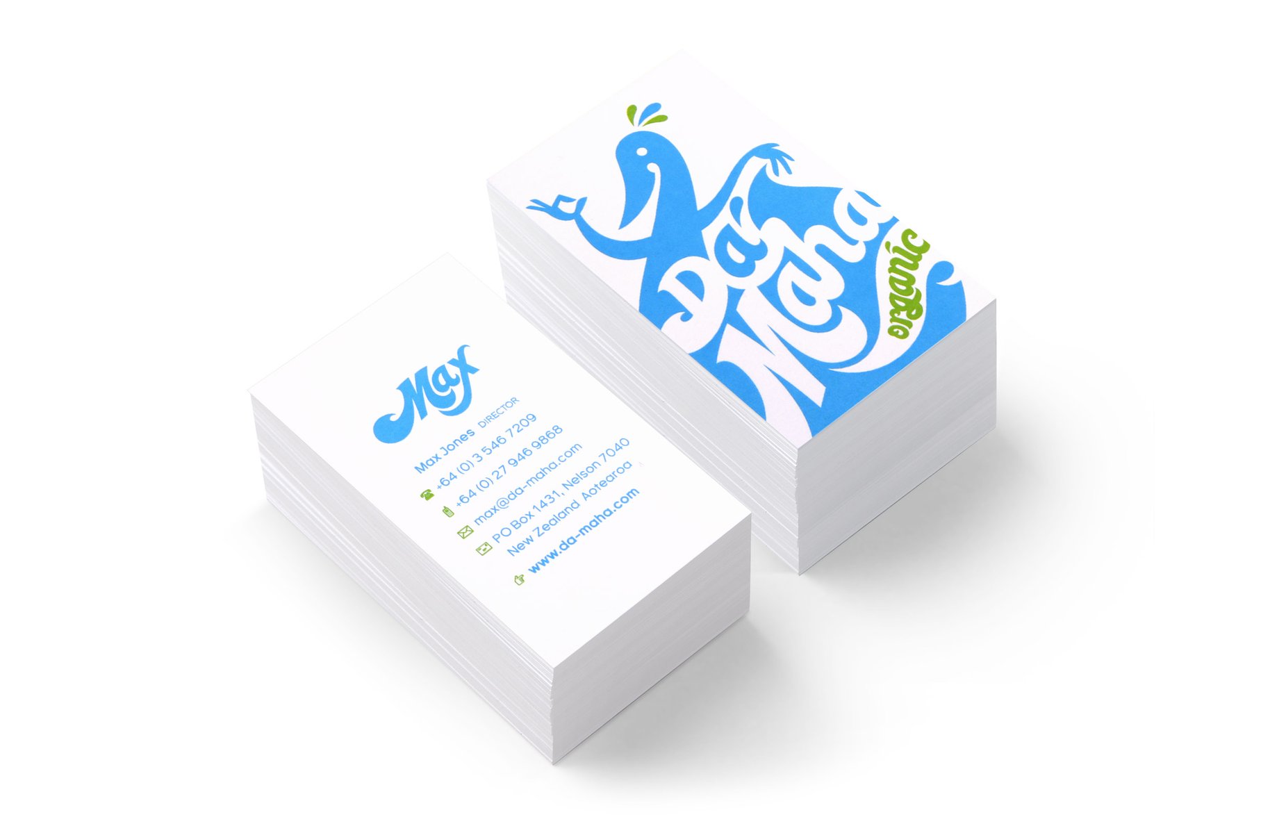 Da'Maha Organic business card design 
