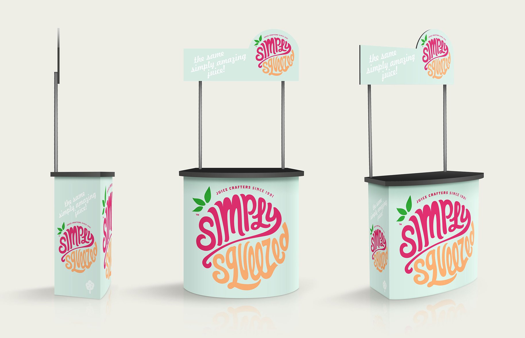 Simply Squeezed Juice stand design 