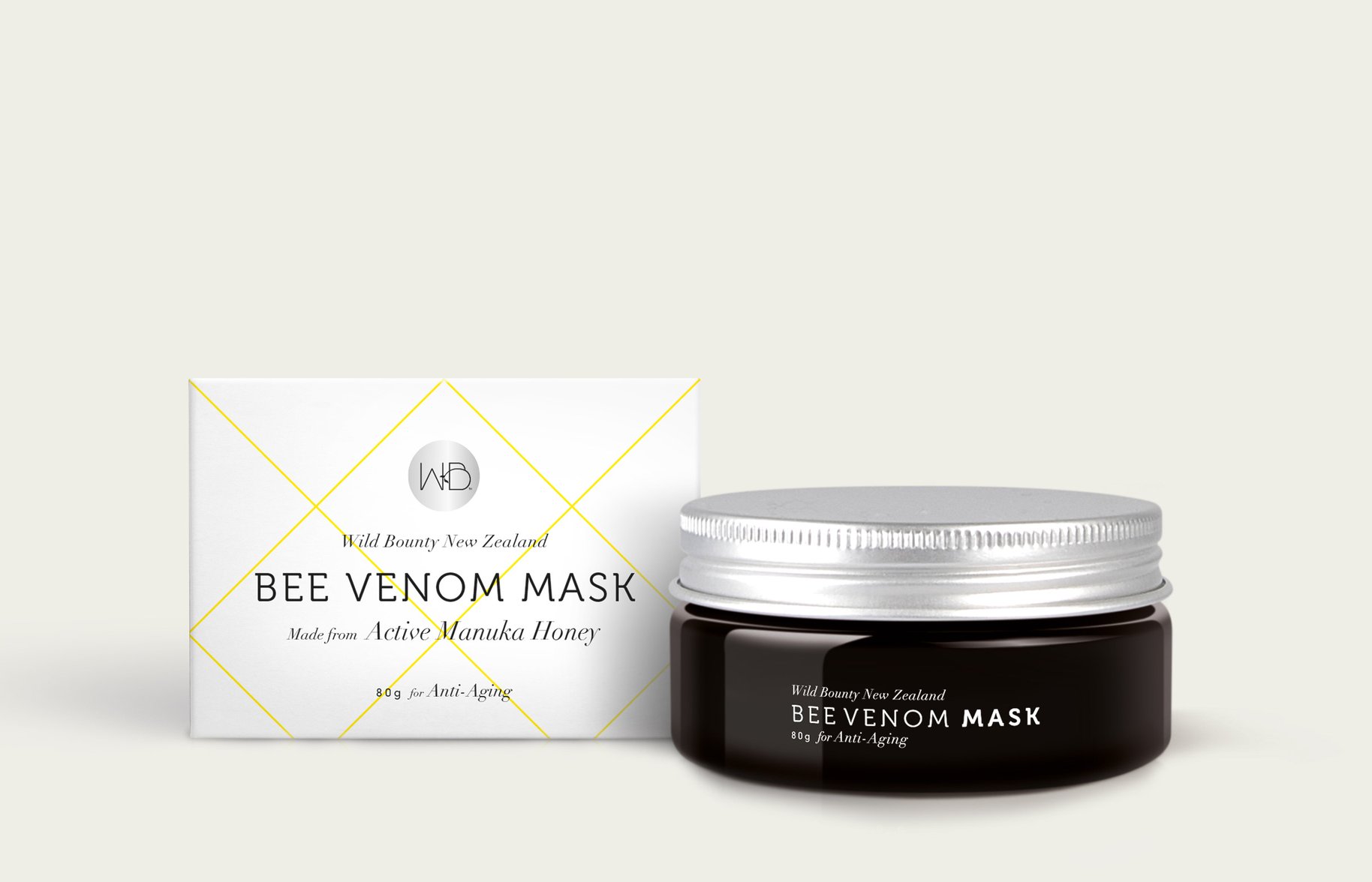 Wild Bounty bee venom mask packaging