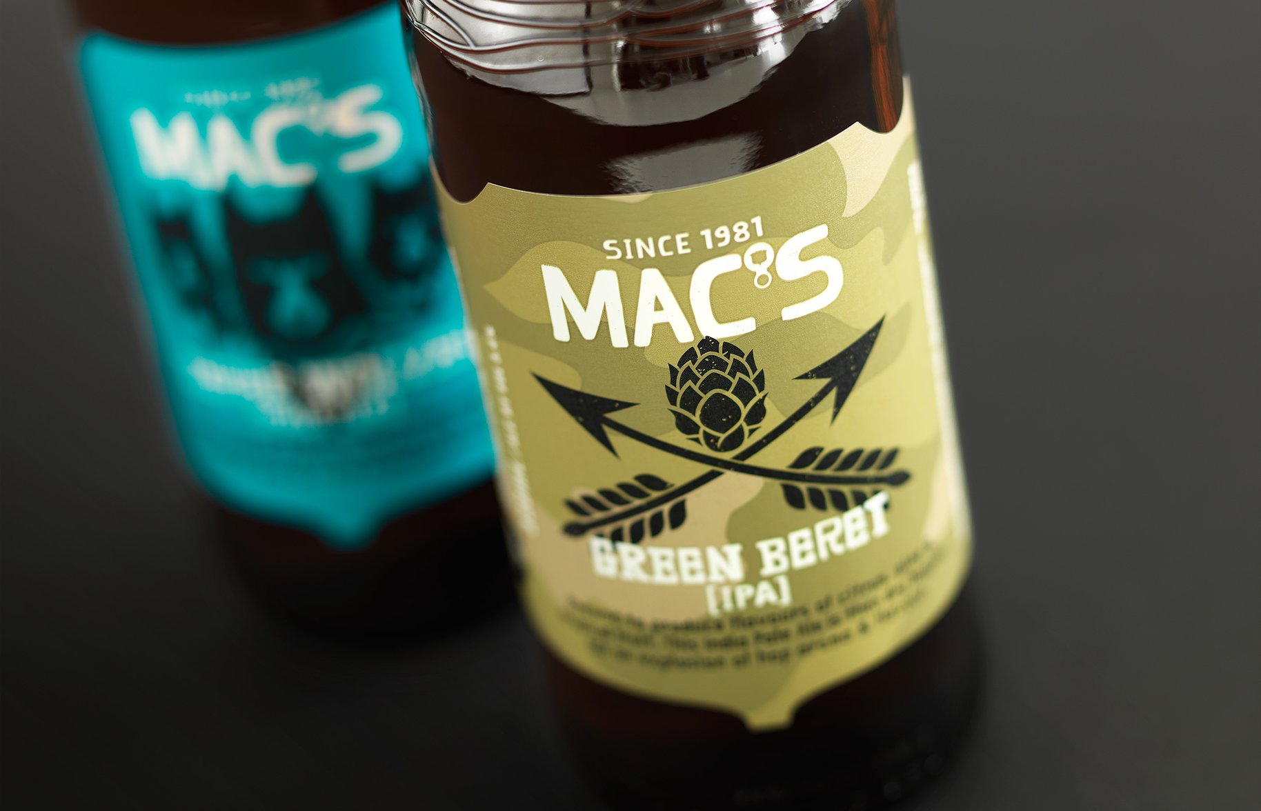 Macs Beer bottle details packaging