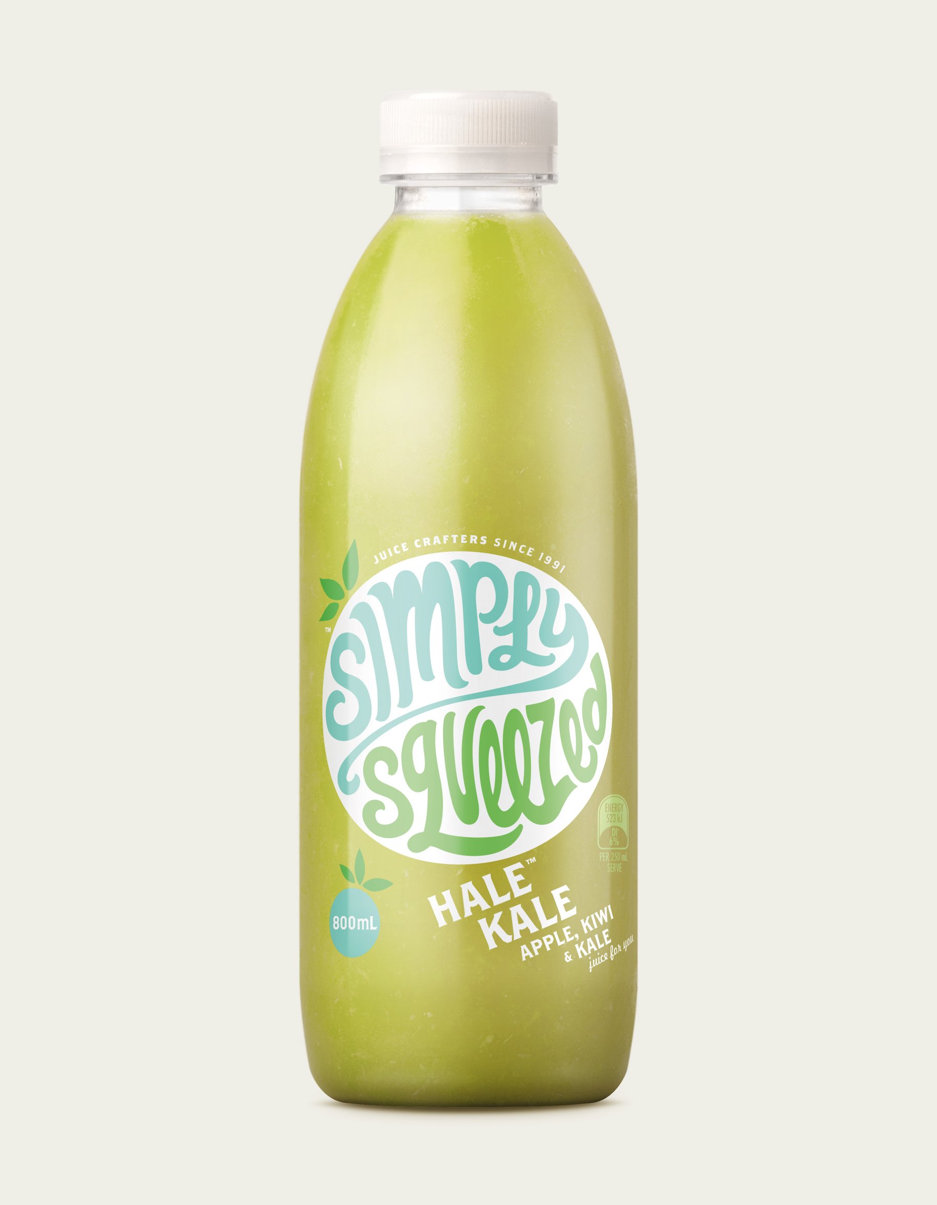 Simply Squeezed Kale Juice Packaging Design 