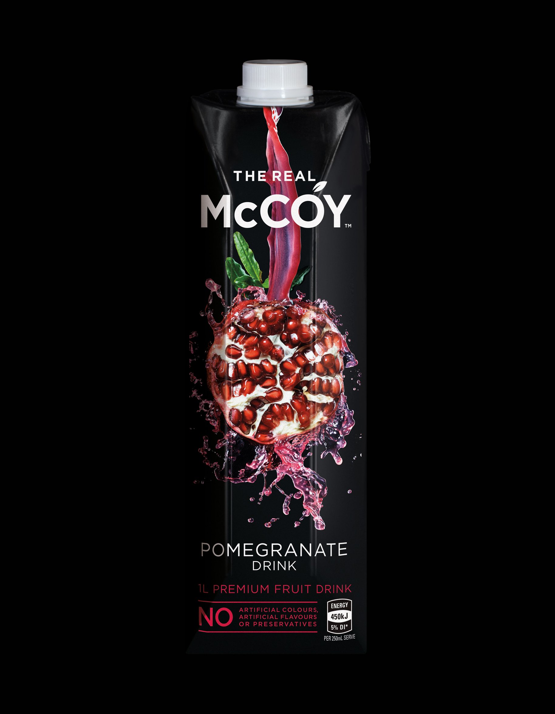 McCoy 1L tetra pomegranate juice packaging