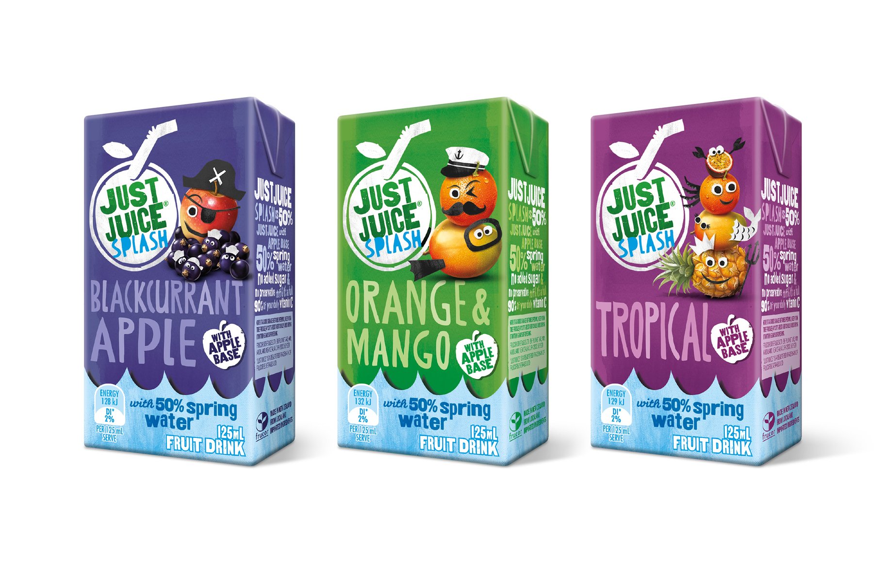 Just Juice Splash packaging design 