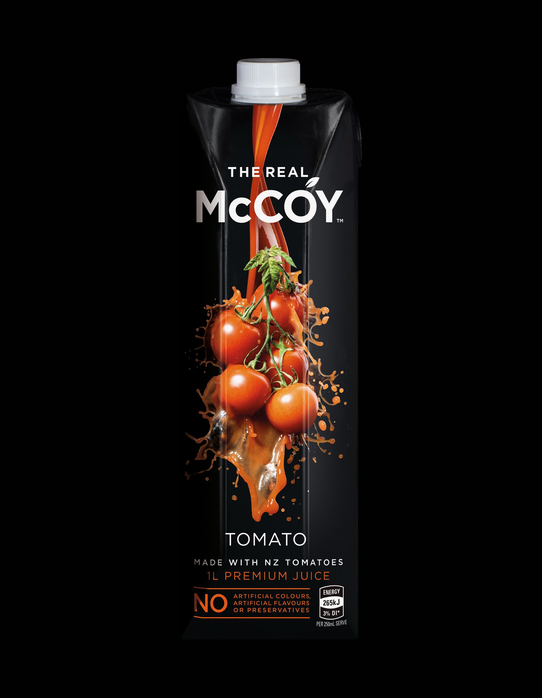McCoy 1L tetra tomato juice packaging