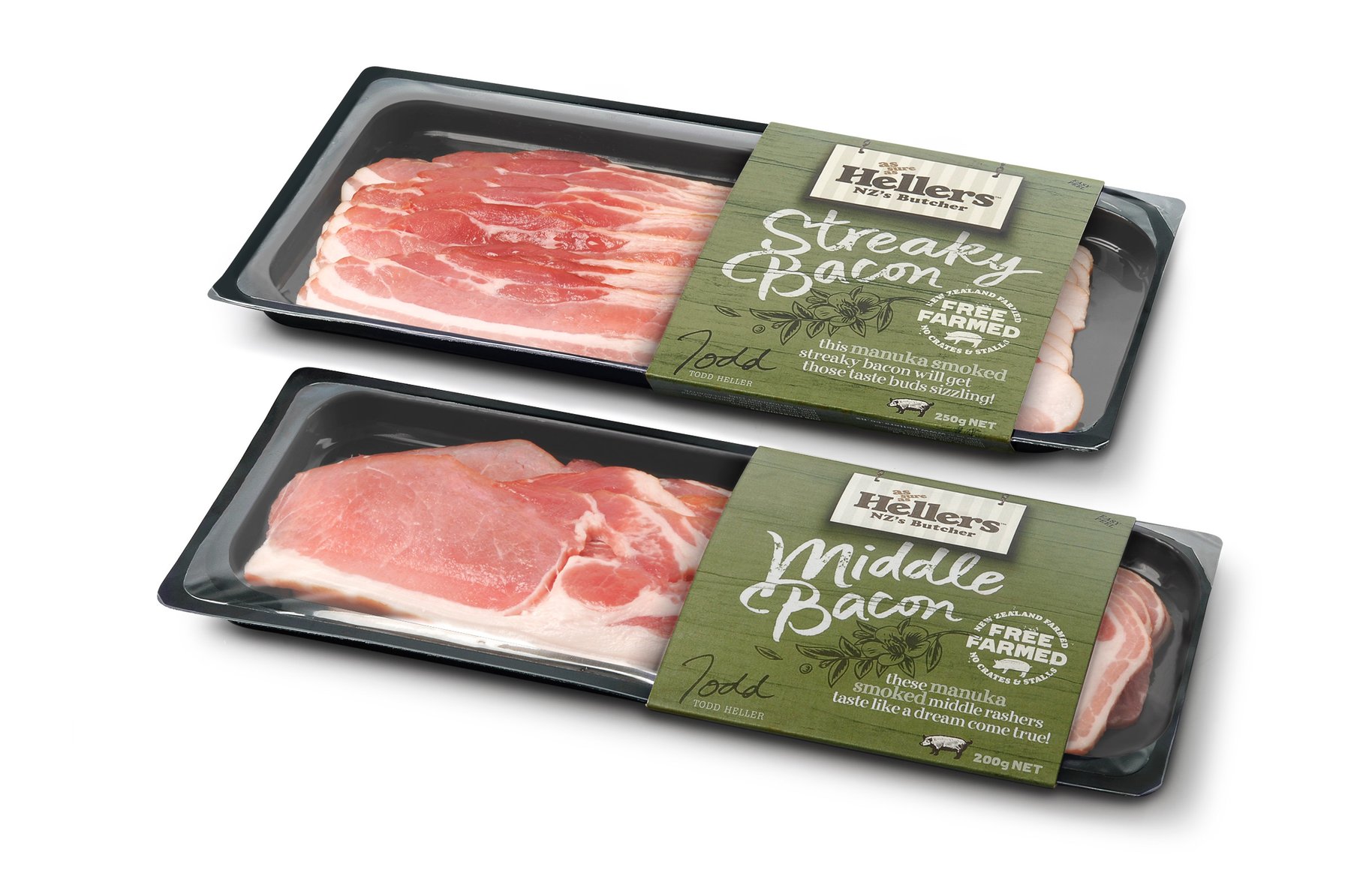 Hellers bacon packaging 