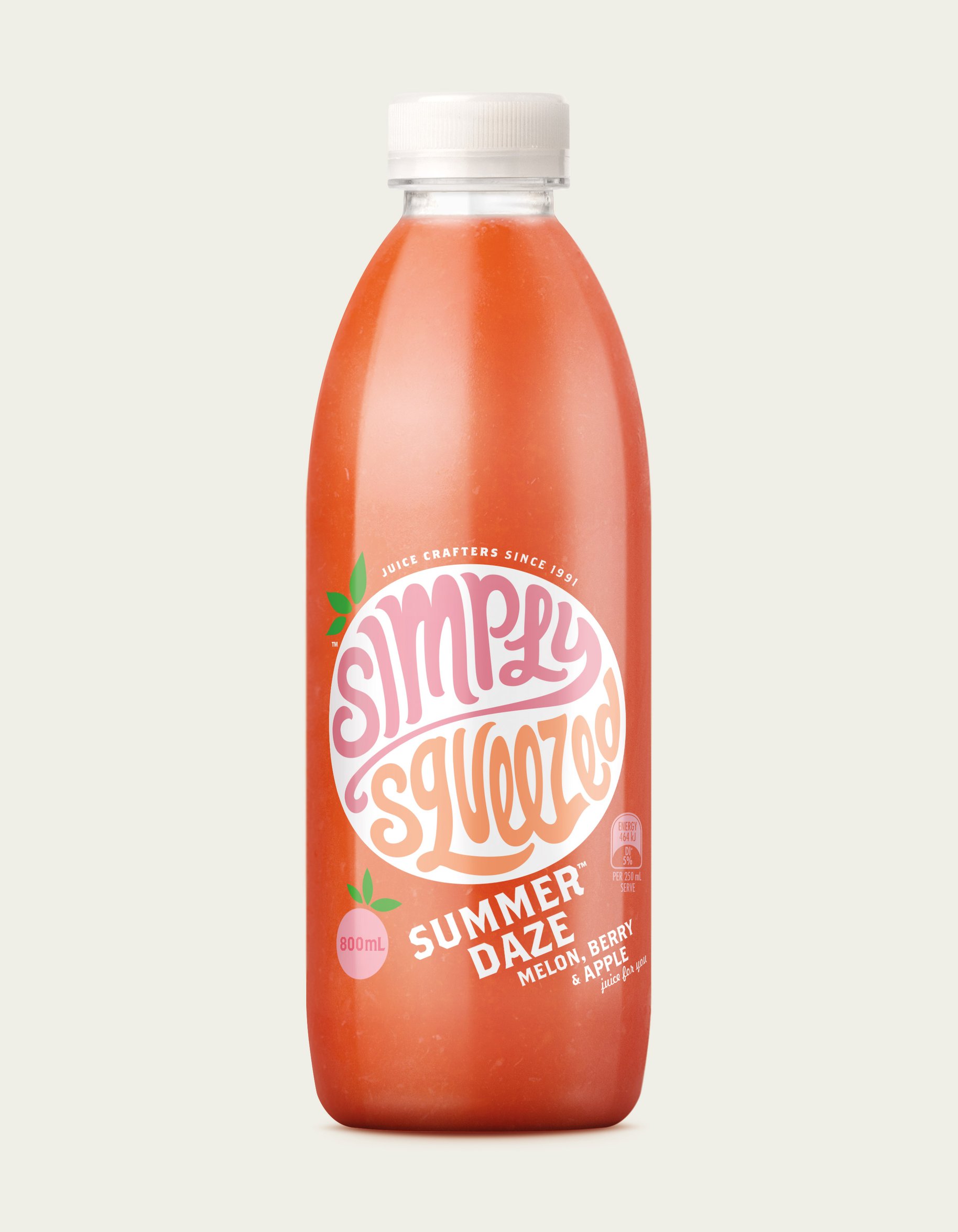 Simply Squeezed melon berry Juice Packaging Design 